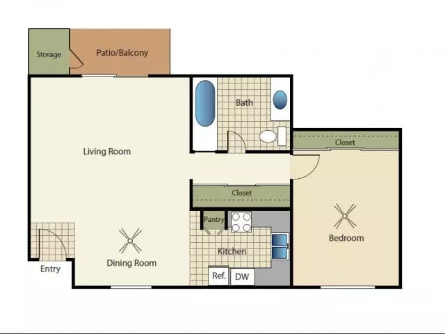 1 Bed • 1 Bath 309 floor plan