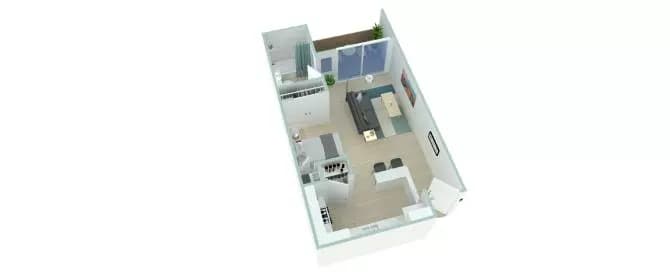 Studio • 1 Bath 106 floor plan