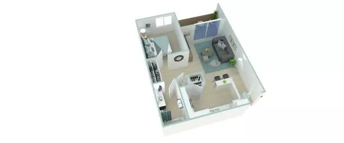 1 Bed • 1 Bath 129 floor plan
