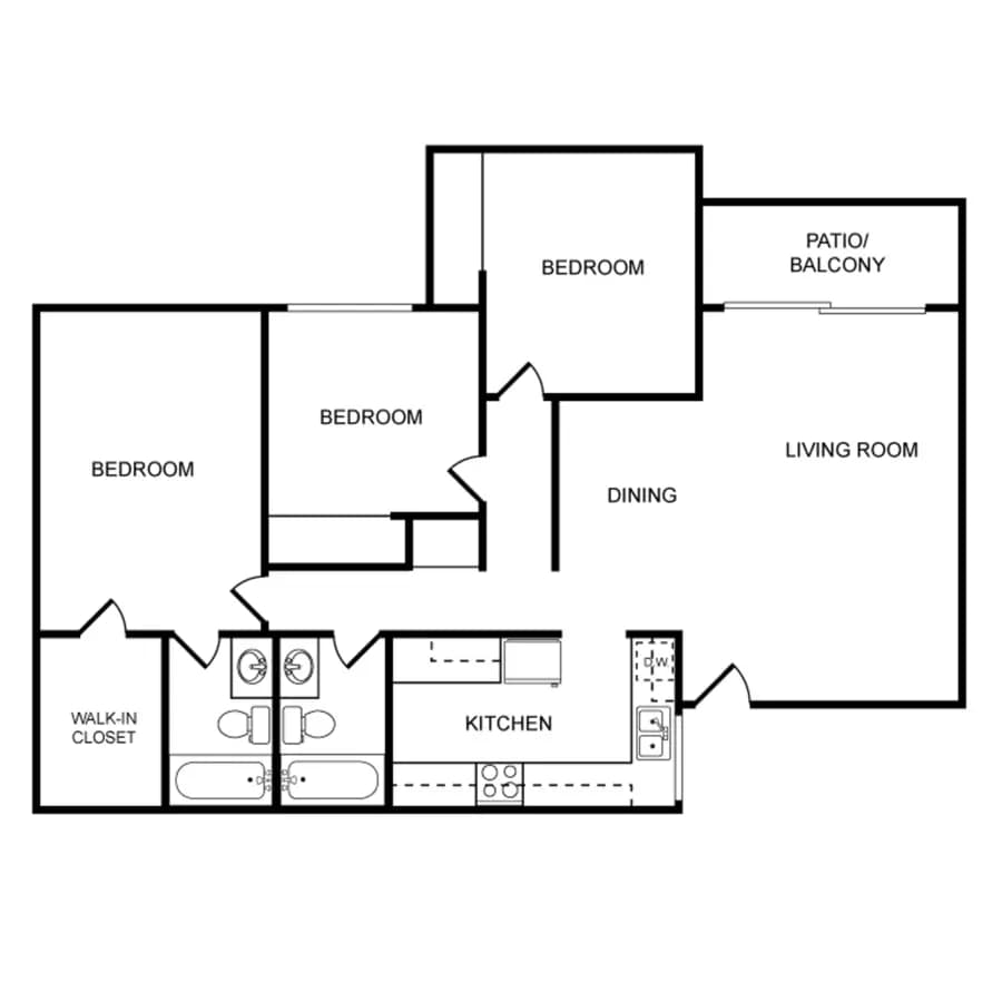 3 Beds • 2 Bath 31 floor plan