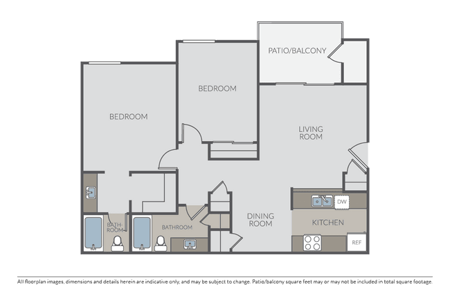 2 Beds • 2 Bath
3D Tour 2050 floor plan