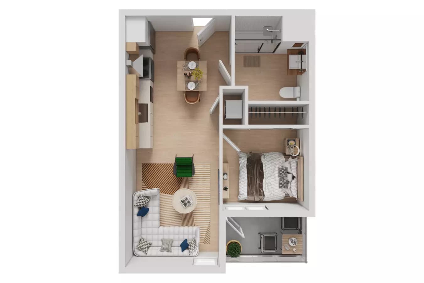 1 Bed • 1 Bath floor plan