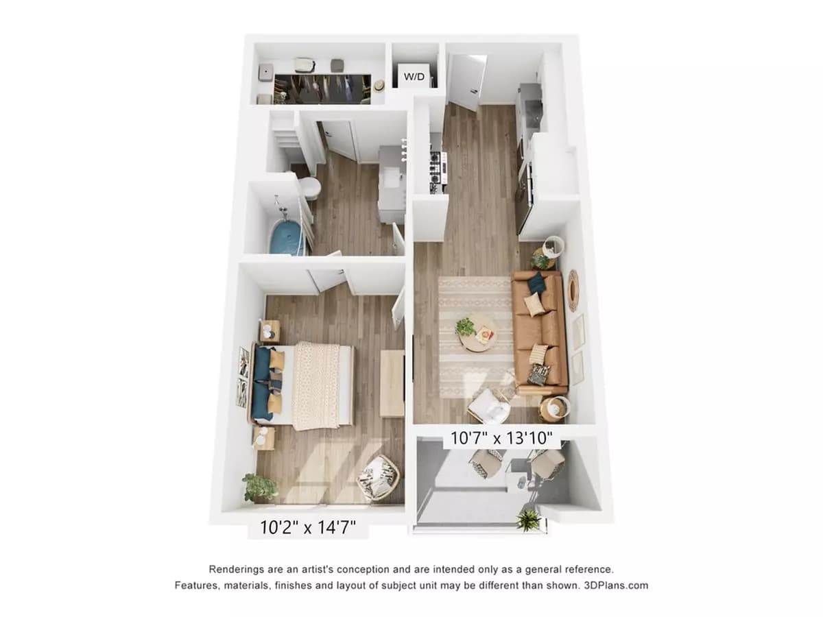 1 Bed • 1 Bath 403 floor plan
