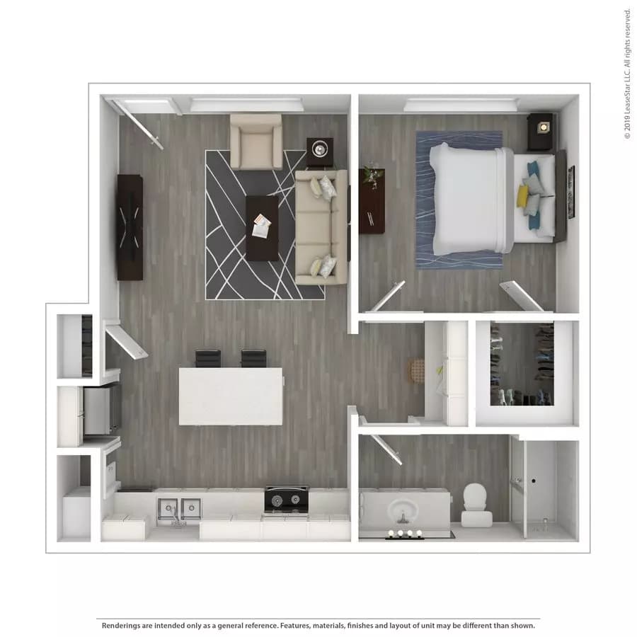 1 Bed • 1 Bath floor plan