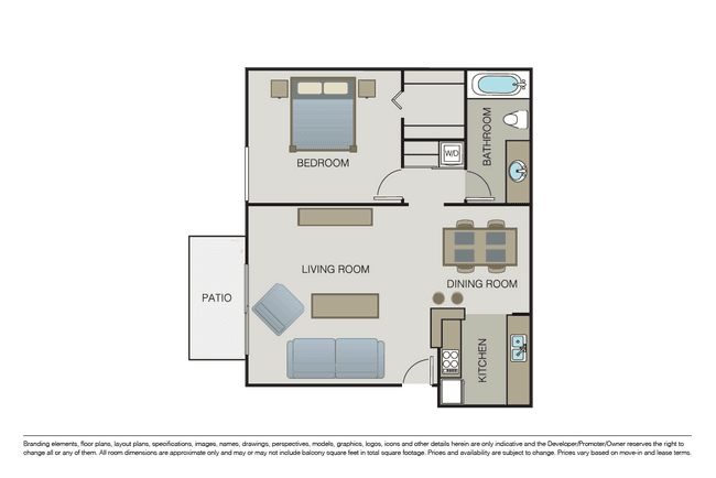 1 Bed • 1 Bath
3D Tour 11206 floor plan