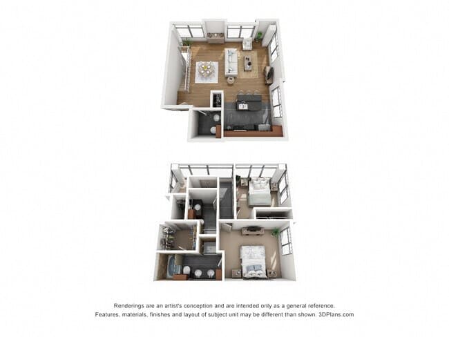 2 Beds • 2 Bath 0318 floor plan