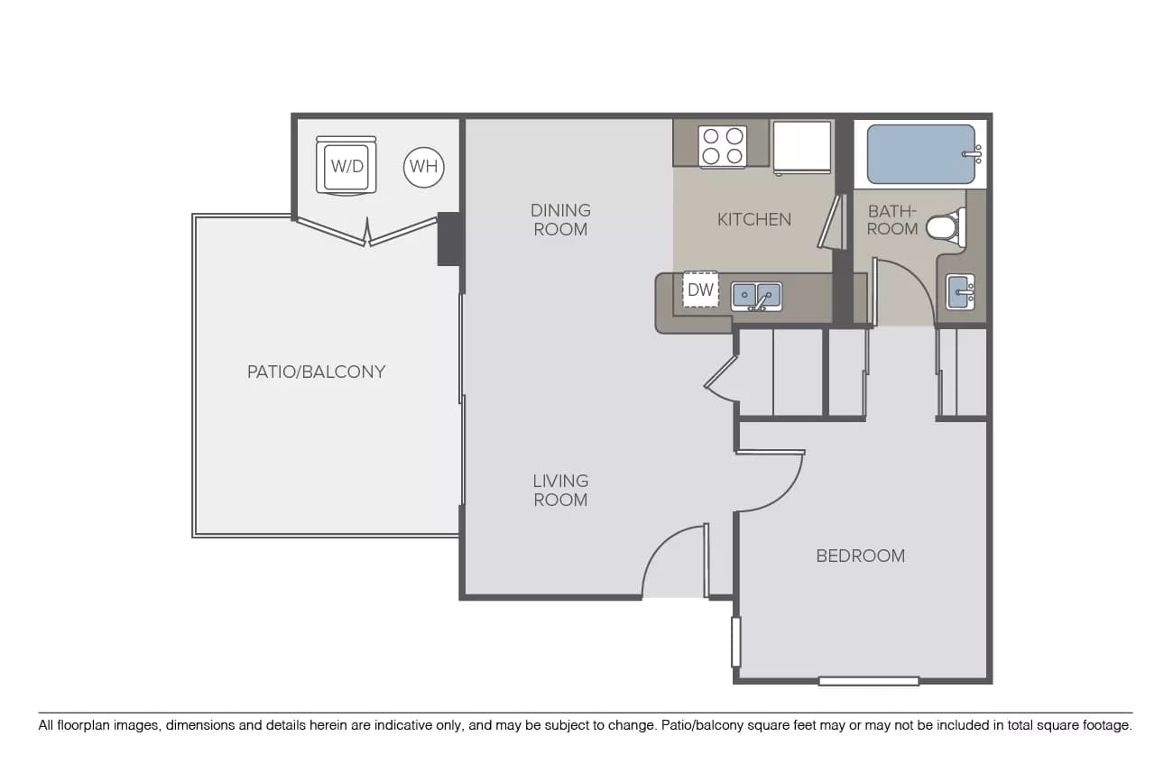 1 Bed • 1 Bath
3D Tour 06550A floor plan