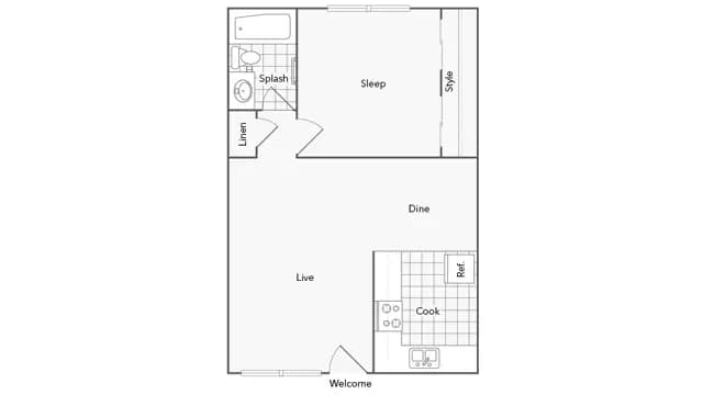Unit 2V 2V floor plan
