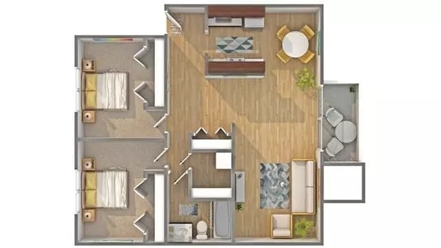 Unit H-2 H-2 floor plan