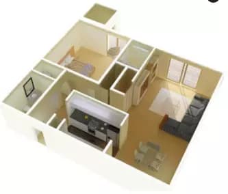 1 Bed • 1 Bath Chelan floor plan
