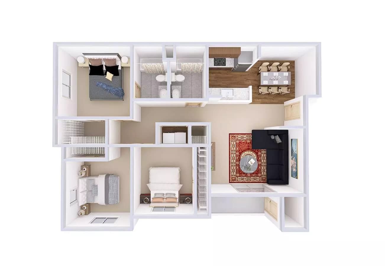 Unit F401 F401 floor plan