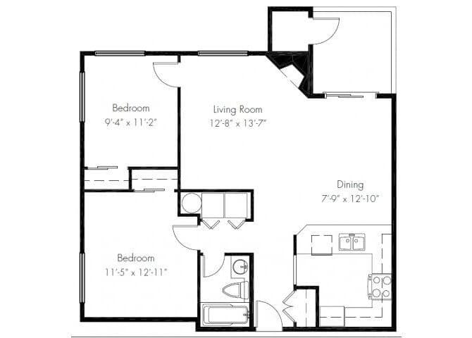 Unit B303 B303 floor plan