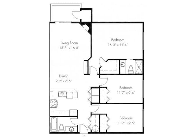Unit A204 A204 floor plan