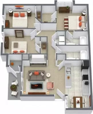 Unit J201 J201 floor plan