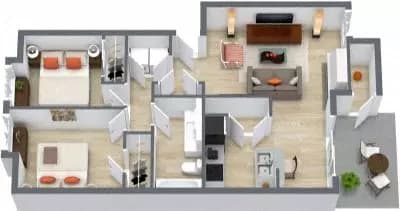 Unit H303 H303 floor plan