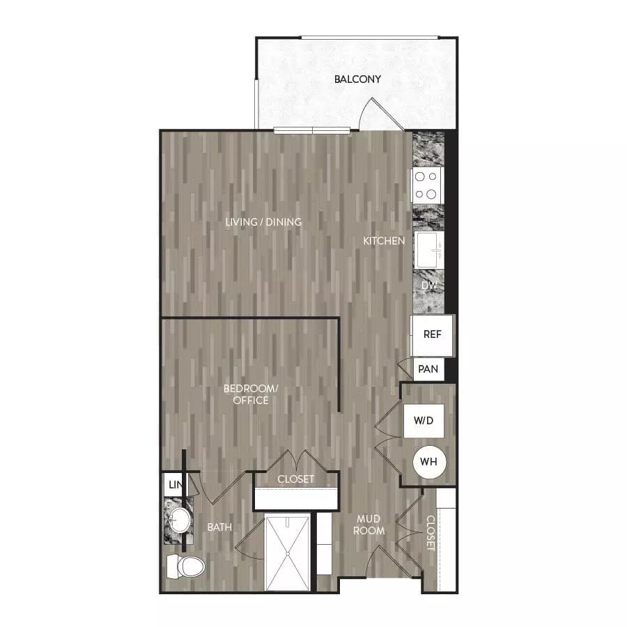 Studio • 1 Bath 2014 floor plan