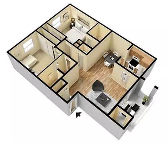 Unit 256 256 floor plan