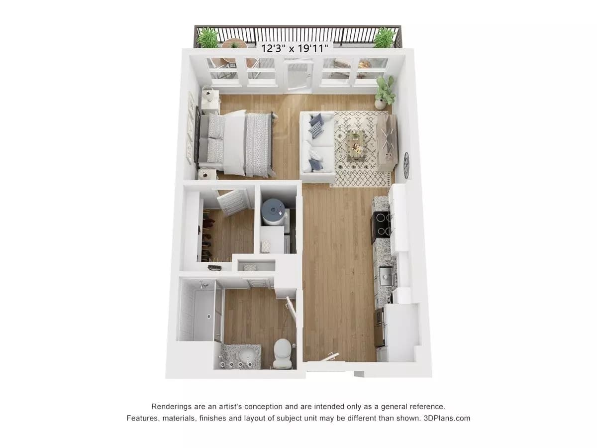Studio • 1 Bath 7107 floor plan