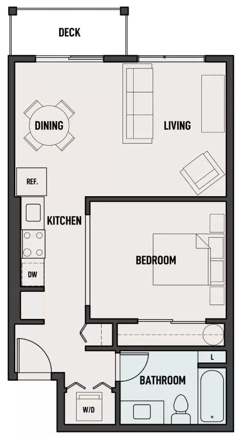 1 Bed • 1 Bath G-105 floor plan