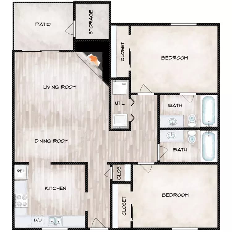 Unit G204 G204 floor plan