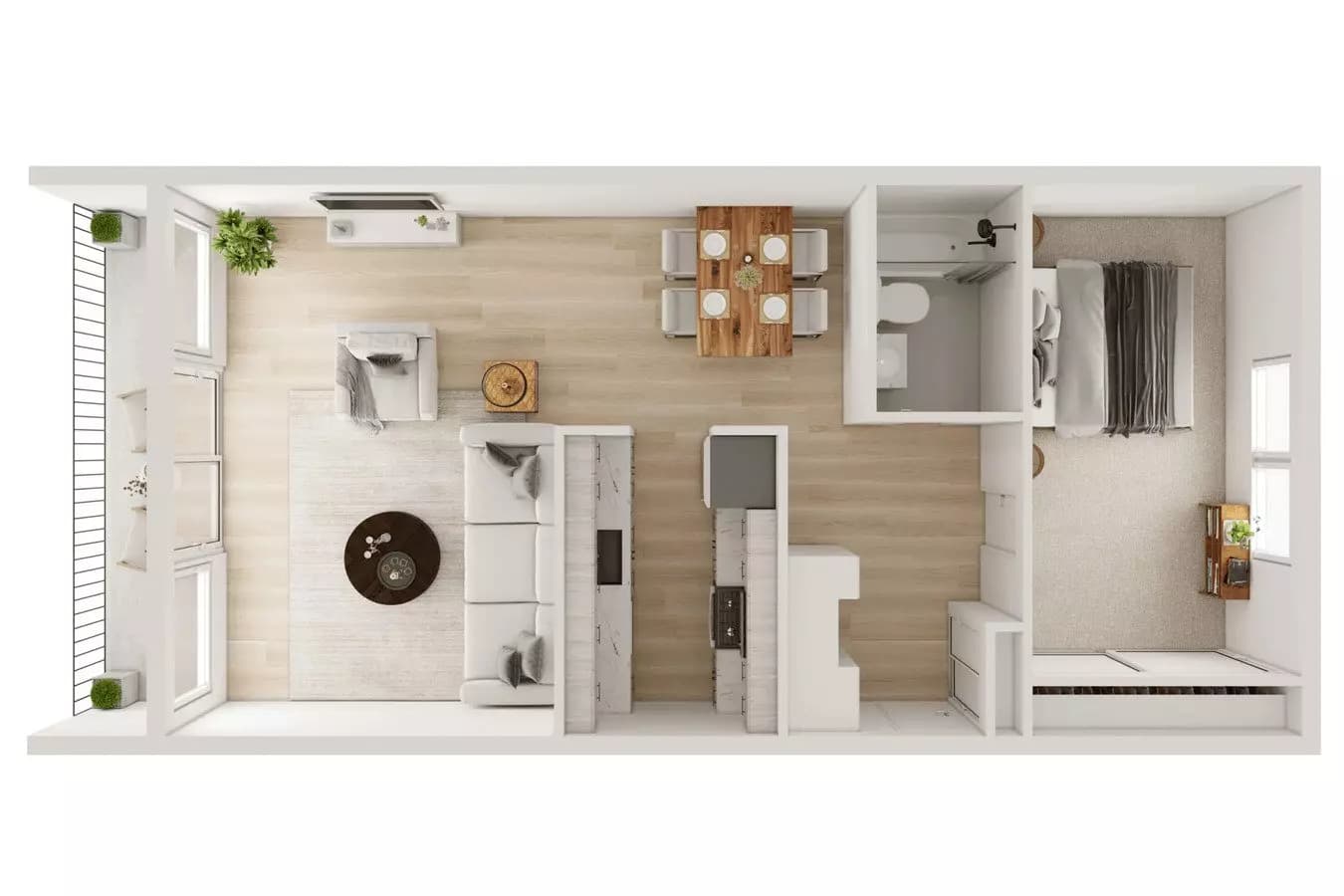 1BR/1BA 110-5821 floor plan
