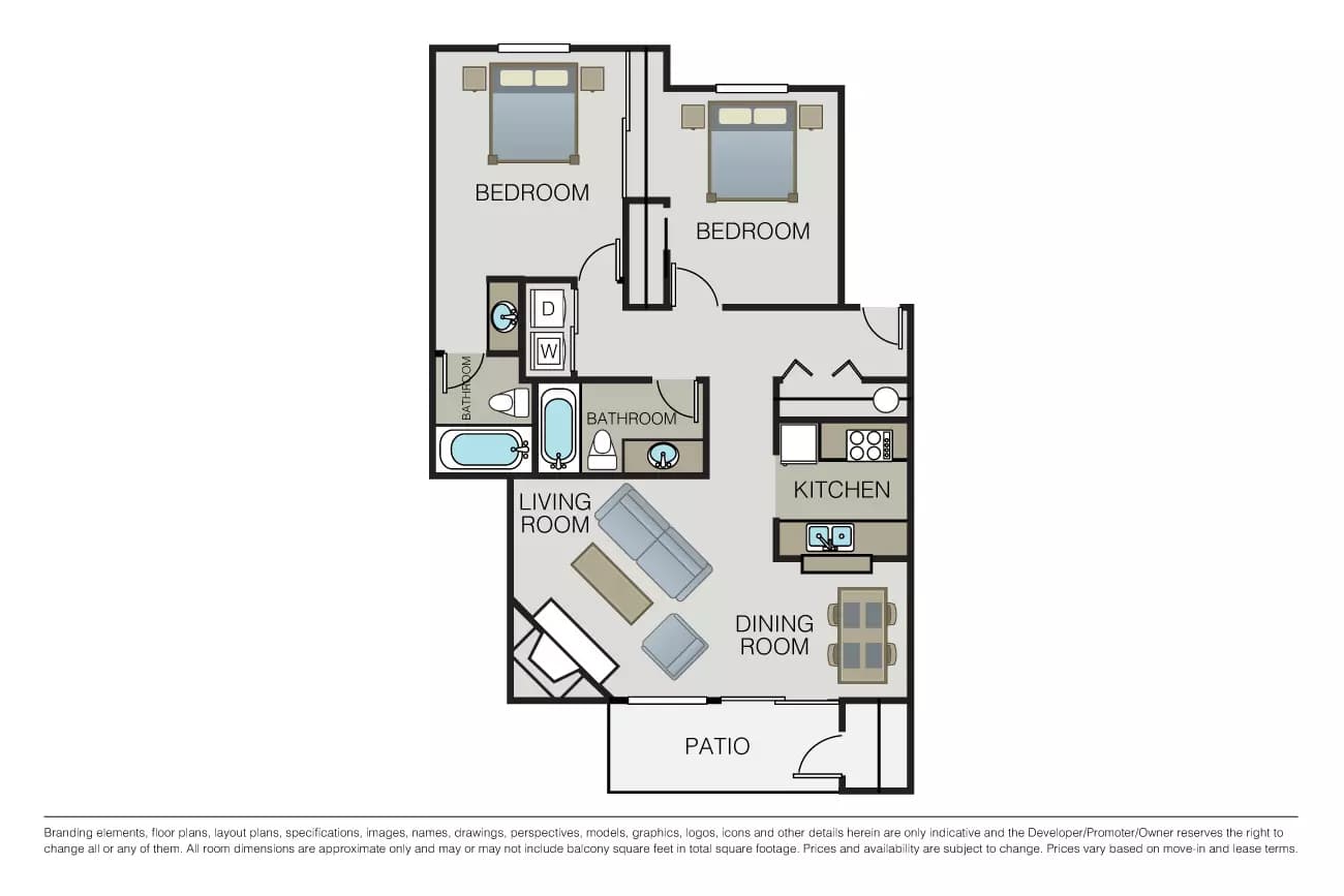 Unit 2Q-134 2Q-134 floor plan