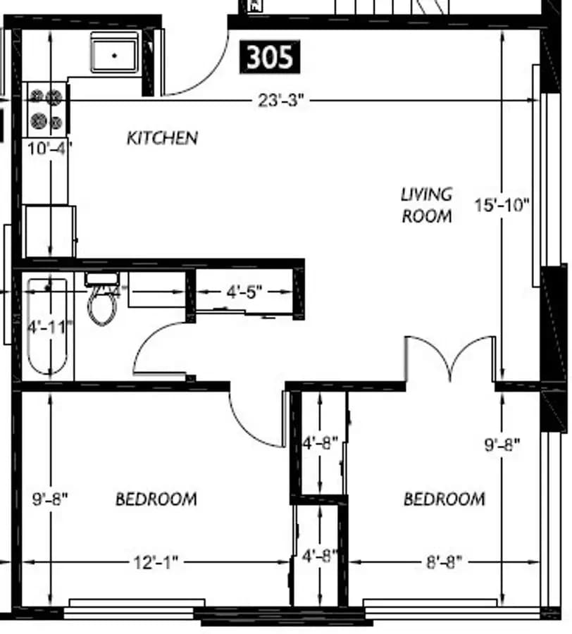 Unit 305 305 floor plan