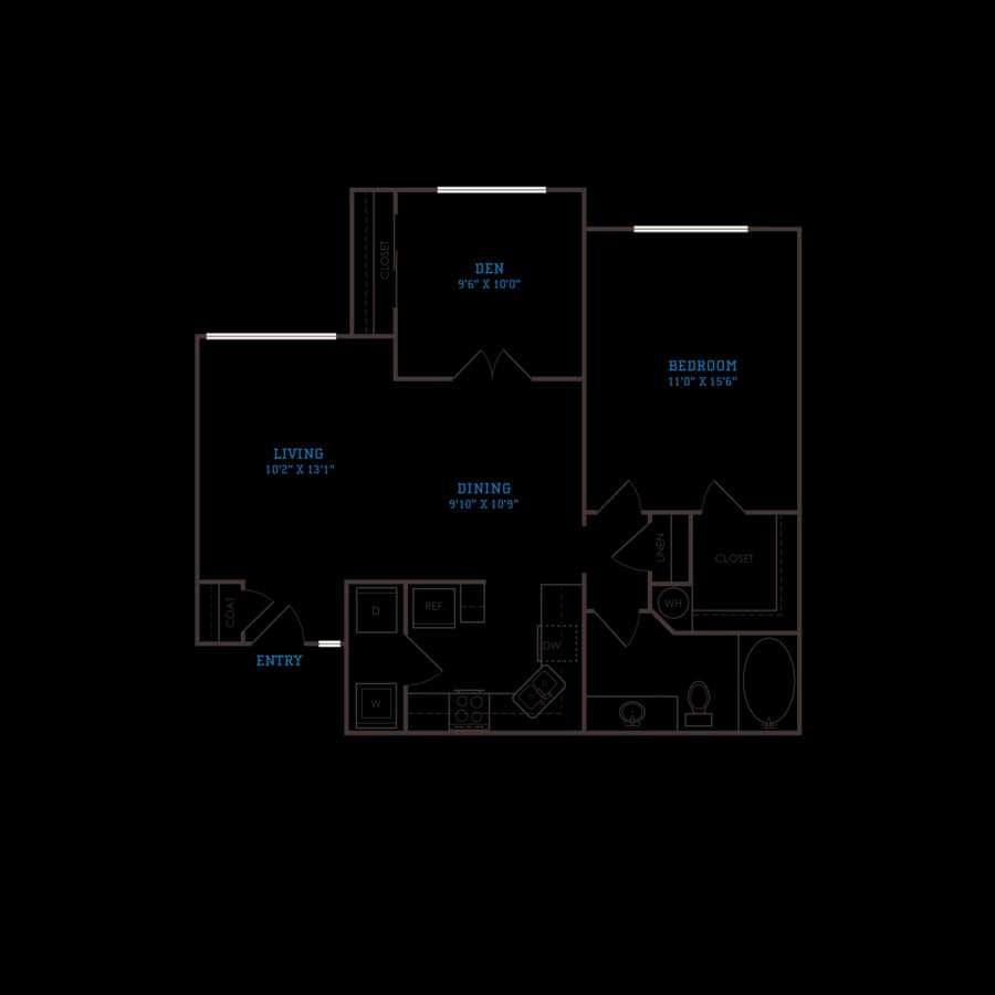 2 Beds • 1 Bath 2028 floor plan