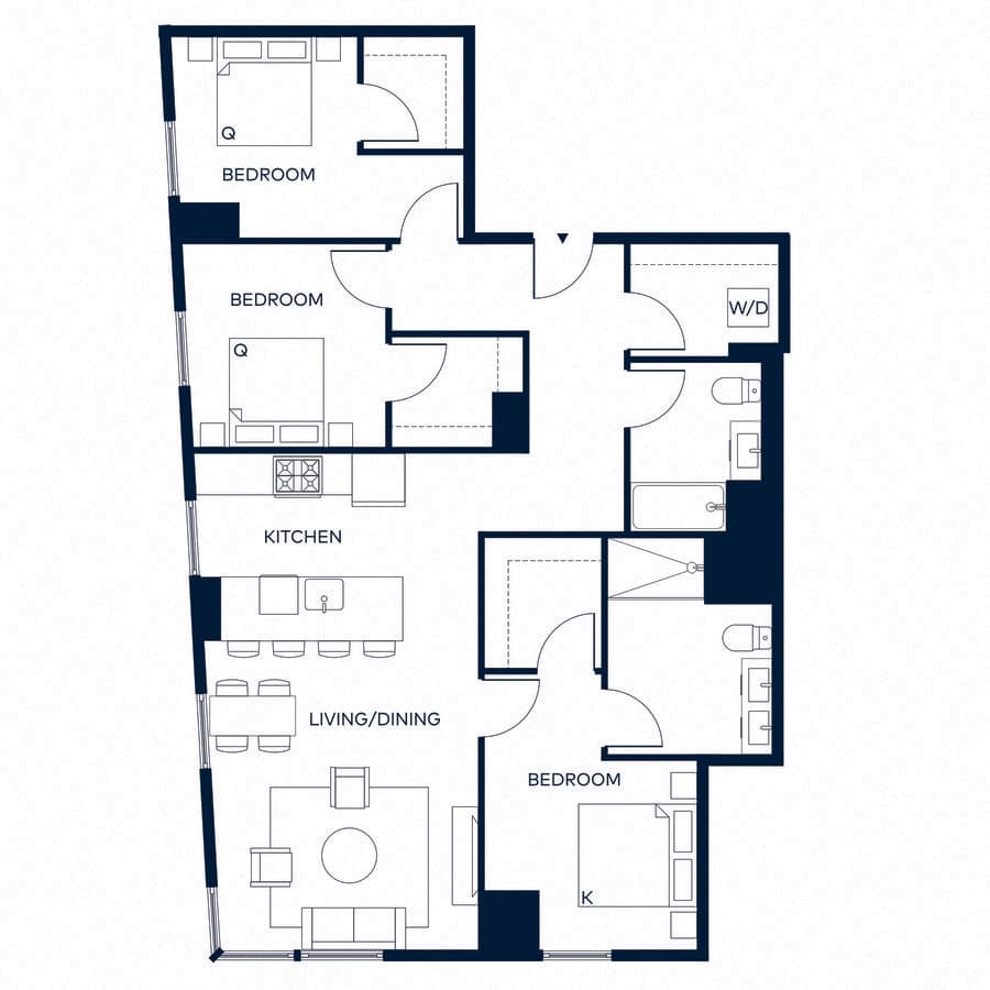 3 Beds • 2 Bath 1111 floor plan