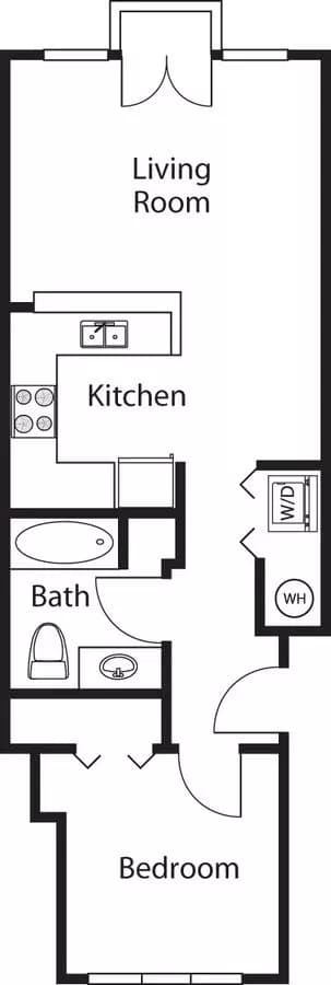 1 Bed • 1 Bath 302 floor plan
