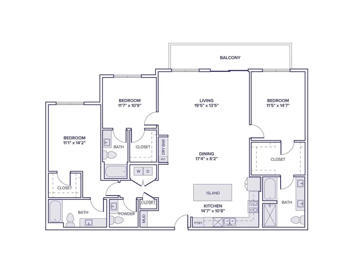 3 Beds • 3 Bath 175 floor plan