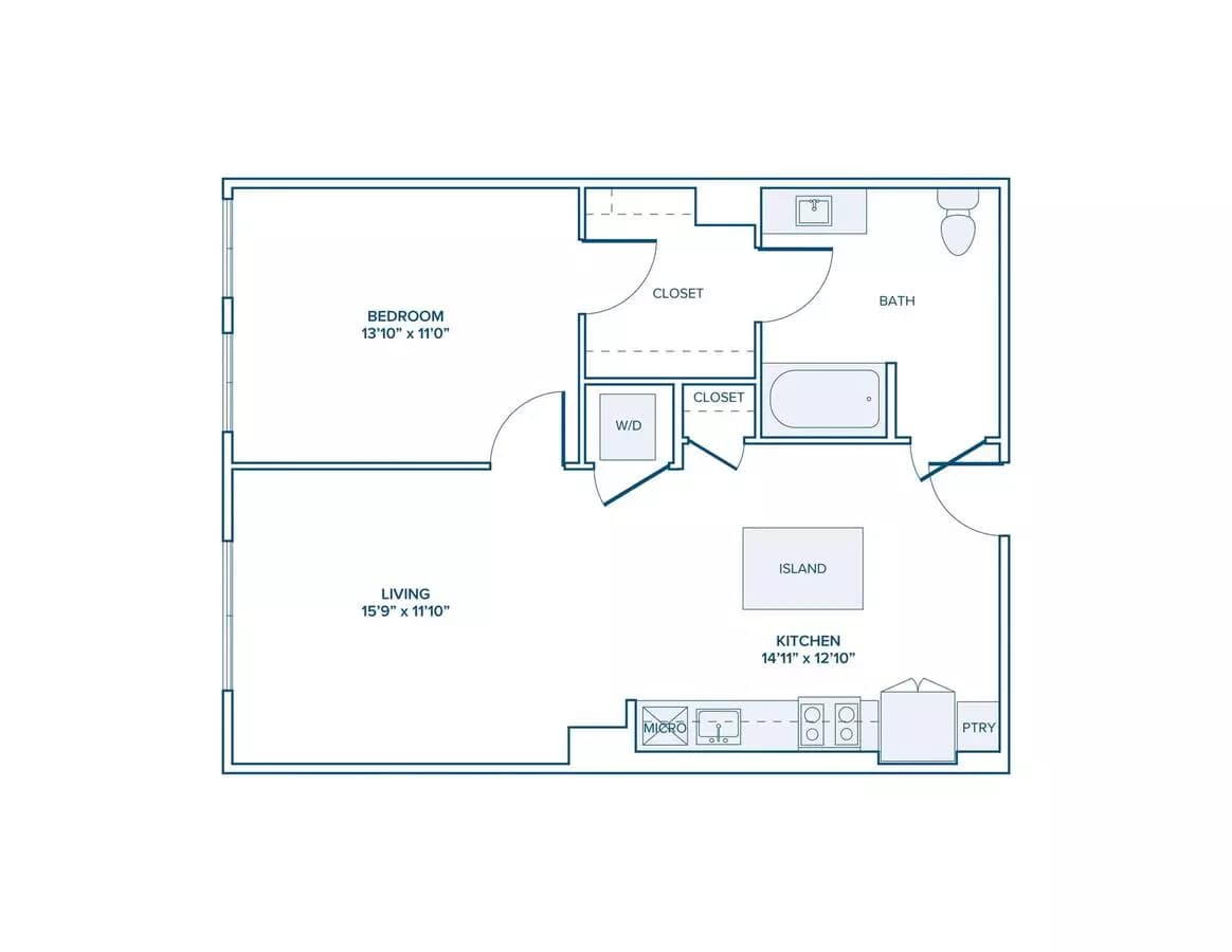 1 Bed • 1 Bath 232 floor plan