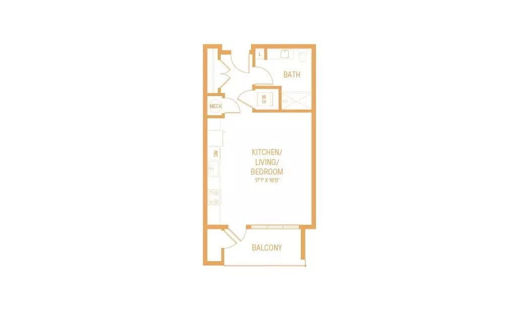 Studio • 1 Bath 2091 floor plan