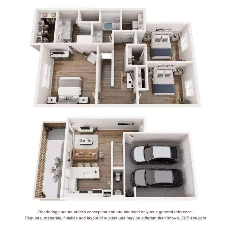 3 Beds • 2 Bath 018 floor plan