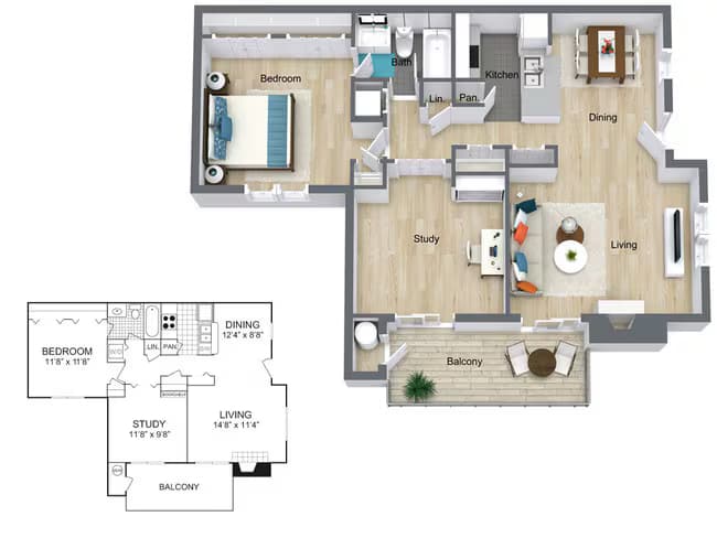 2x1 725 floor plan