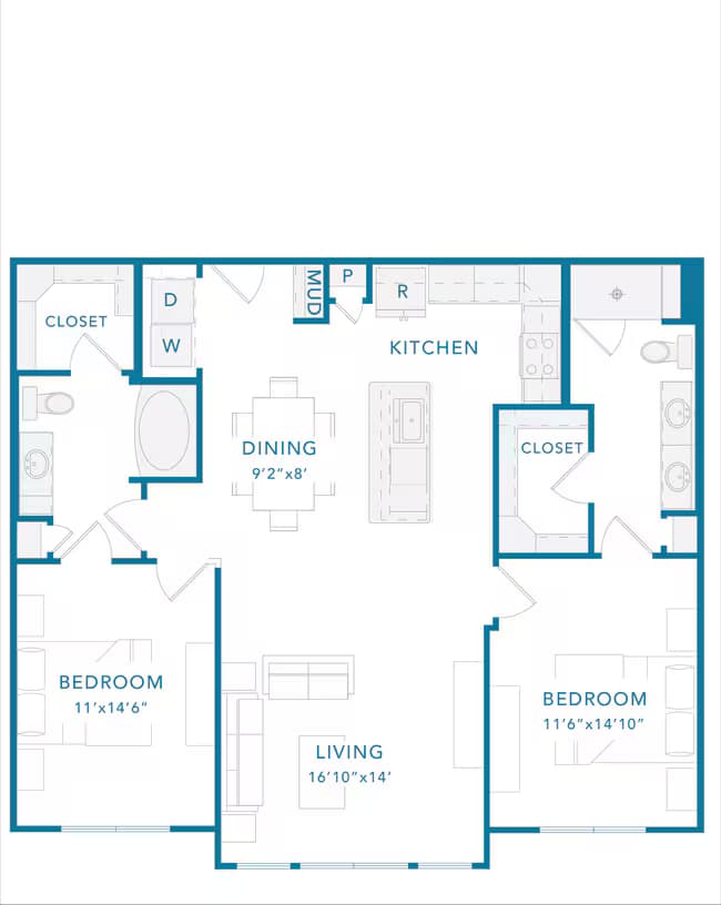 Unit 1401 1402 floor plan