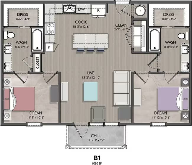 Unit 3-3303 6-6409 floor plan