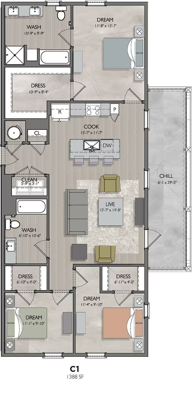 Unit 2-2207 2-2207 floor plan