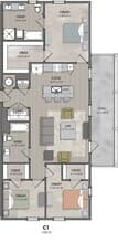 C1 7-7307 floor plan