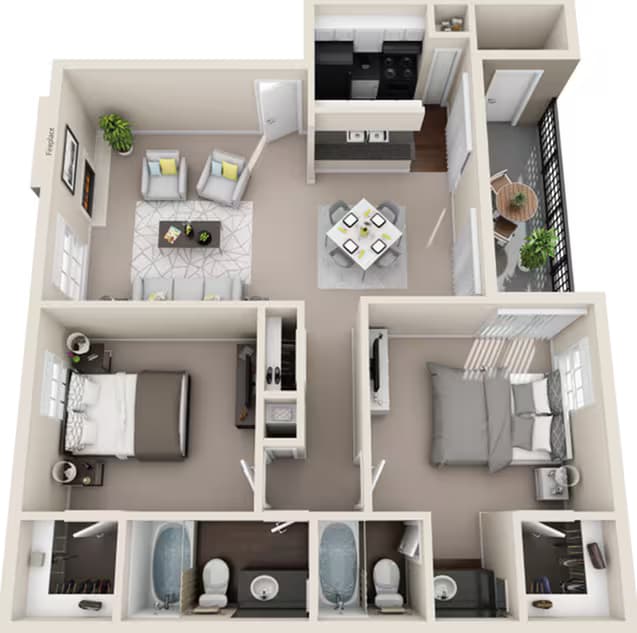 Unit 1407 7-702 floor plan