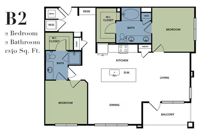 Unit 1302 3214 floor plan