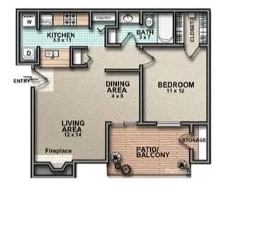 A2 109 floor plan