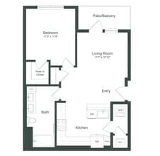 The Cline | 1 Bed | 1 Bath 4305 floor plan