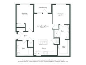 The Williams | 2 Bed | 2 Bath 3303 floor plan