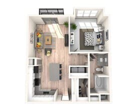 One Bedroom A1D 11 - 11210 floor plan