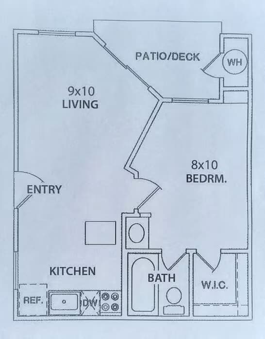1 Bedroom / 1 Bath - 399 1431 floor plan