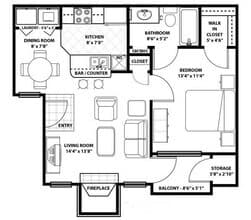 A1 1208 floor plan