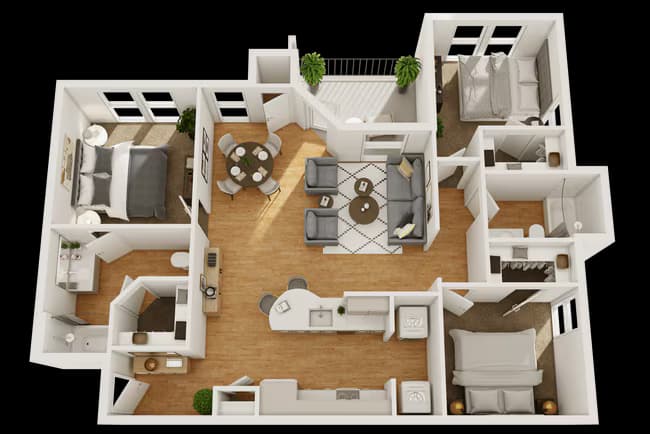 Unit 6107 5108 floor plan