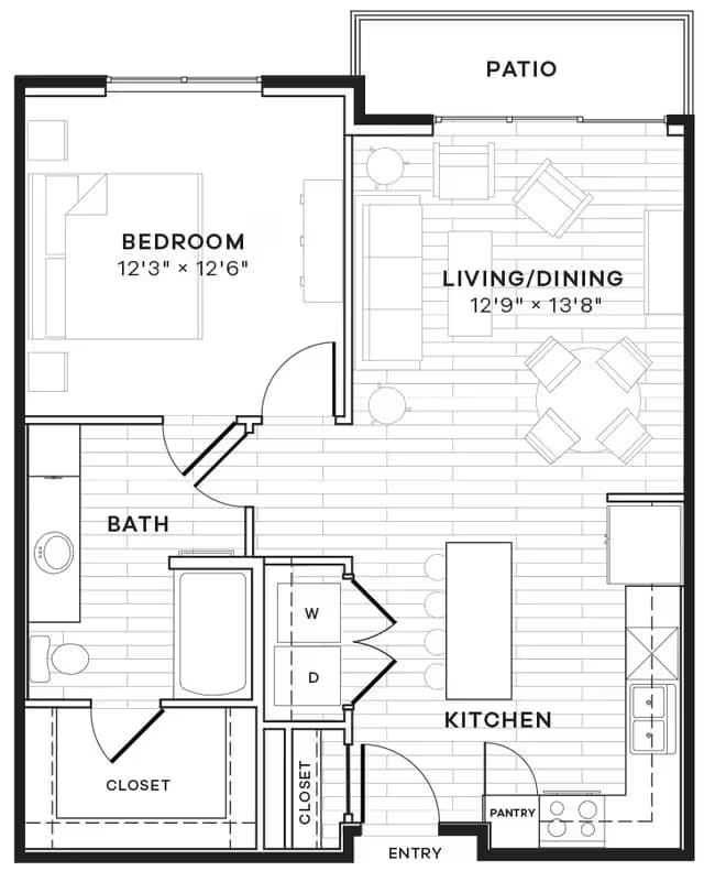1B 131 floor plan