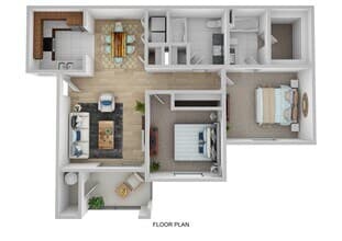 2 Bed 2 Bath 0912 floor plan